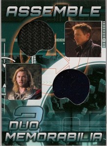 Double Mem Costume cards 2012 Marvel Avengers