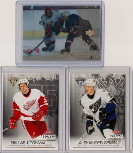 Daniel Briere RC and Alexander Semin RC and Nicklas Kronwall RC